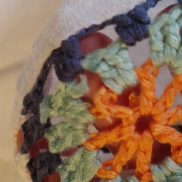 Women's Bohemian Crochet Beach Cover up Size Large 8/10 - Picture 11 of 11